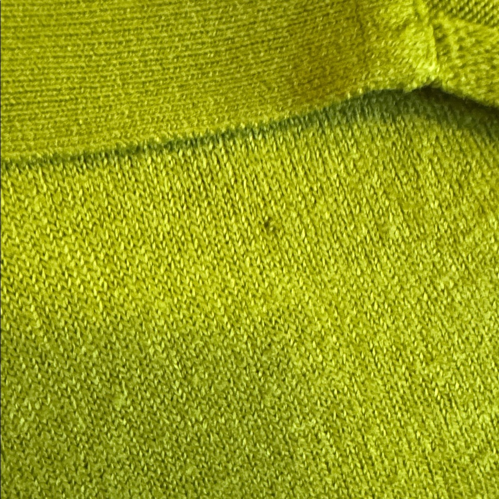 Vintage Sherry Taylor Retro Pea Green Women’s Long-Sleeve Polo Sweater Blouse - Picture 3 of 4